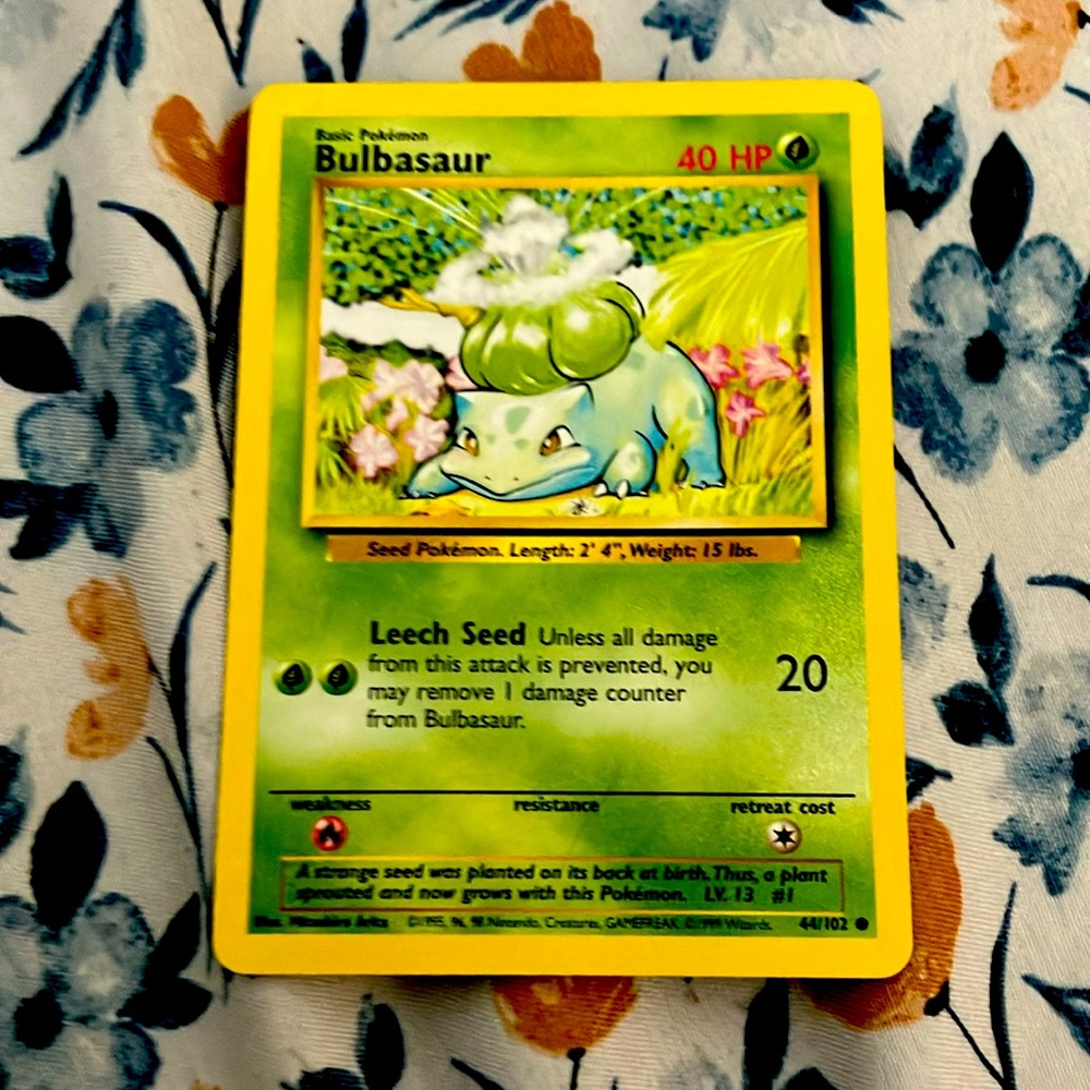A old school Pokemon card from 1995 if you’re a collector highly recommend